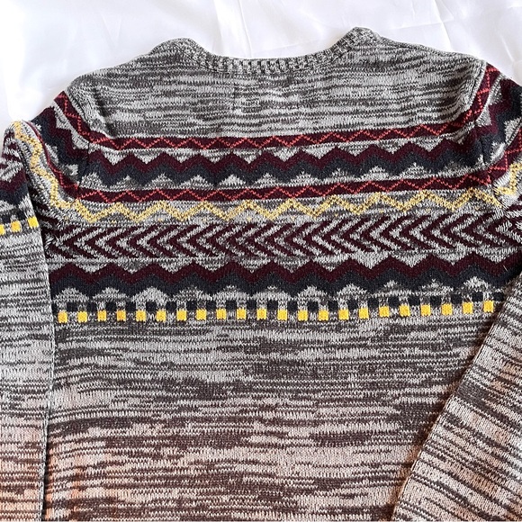 Urban Pipeline Large Cotton Blend Longsleeve Sweater Blue/Grey & Accent Pattern - Picture 12 of 15